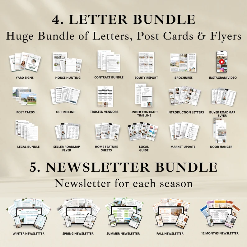 2024 HUGE BUNDLE: Real Estate Marketing Templates, Real Estate Template Bundle, Canva Bundle, Canva Templates, Instagram Templates, Real Estate